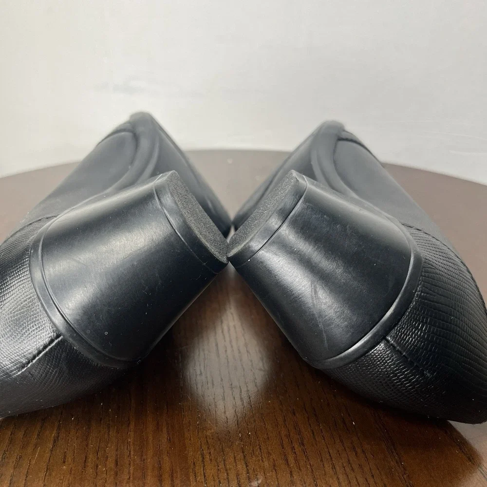 Clarks Bendables Shoes Women's 8.5M Black Leather‎ Pump Heel Block Heel Career